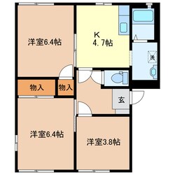 ラフォーレ福居２の物件間取画像